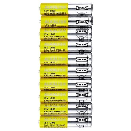 Ikea Alkalisk Alkalin Pil AAA 10'lu paket, 1.5 V, LR03 - 0