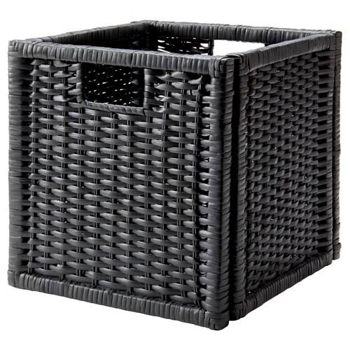 Ikea Branas Sepet rattan, koyu gri, 32x34x32 cm - 0