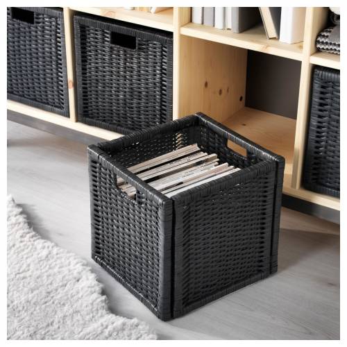 Ikea Branas Sepet rattan, koyu gri, 32x34x32 cm - 1