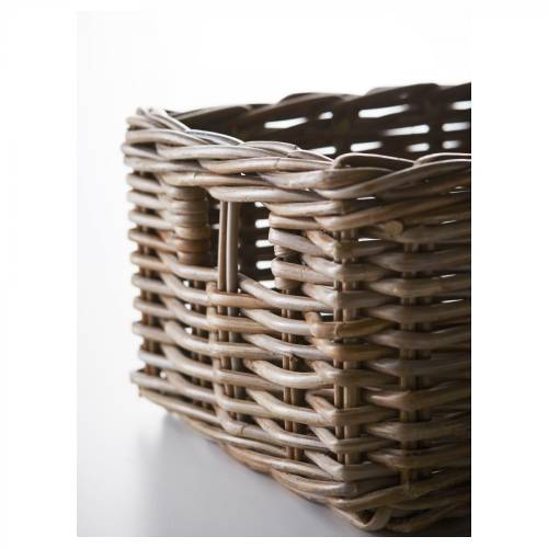 Ikea Byholma Sepet 25x29x15 cm, gri rattan - 3