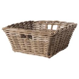 Ikea Byholma Sepet 40x40x18 cm, gri, rattan