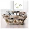 Ikea Byholma Sepet 40x40x18 cm, gri, rattan - Thumbnail (2)