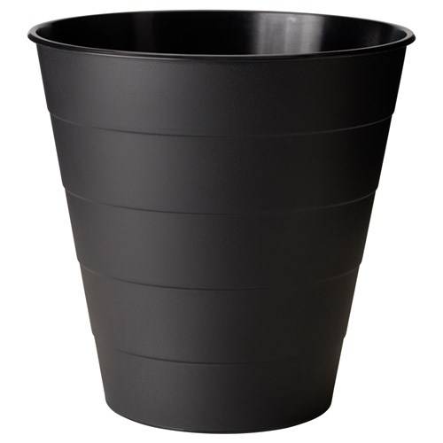 Ikea Fniss Çöp Kutusu 10 litre, siyah çöp kovası - 0