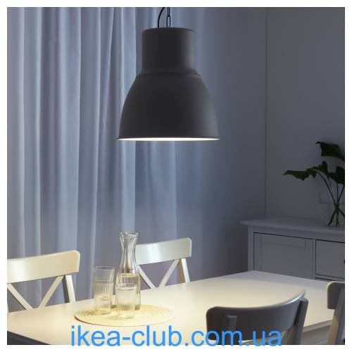 Ikea Hektar Sarkıt Lamba koyu gri, tavan lambası, 38 cm - 1