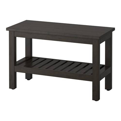 Ikea Hemnes Bank siyah-kahverengi, 83x37x53 cm - 1