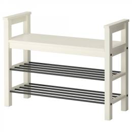 Ikea Hemnes Bank Ve Ayakkabılık beyaz, 85x32 cm