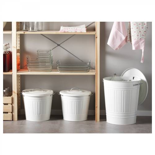 Ikea Knodd Çöp Kutusu 16 litre, çelik, beyaz - 2