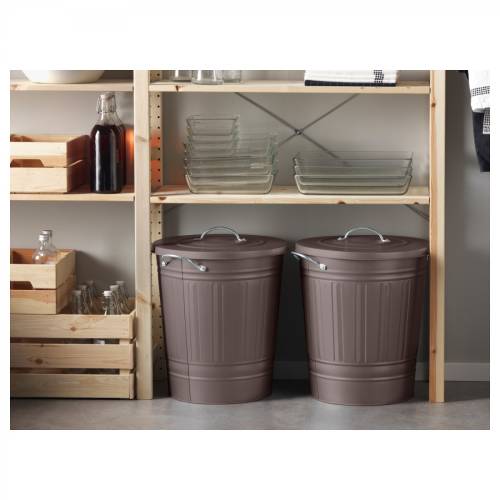 Ikea Knodd Çöp Kutusu 40 litre, gri, çelik - 2