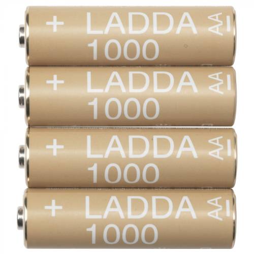 Ikea Ladda Şarj Edilebilir Pil 4 adet AA, HR6, 1000 mAh, 1,2 V - 2