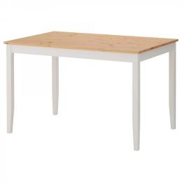 Ikea Lerhamn Yemek Masası açık antika vernik-beyaz 118x74 cm