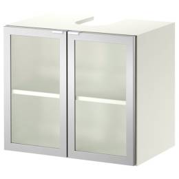 Ikea Lillangen Lavabo Dolabı beyaz-alüminyum, 60x38x51 cm