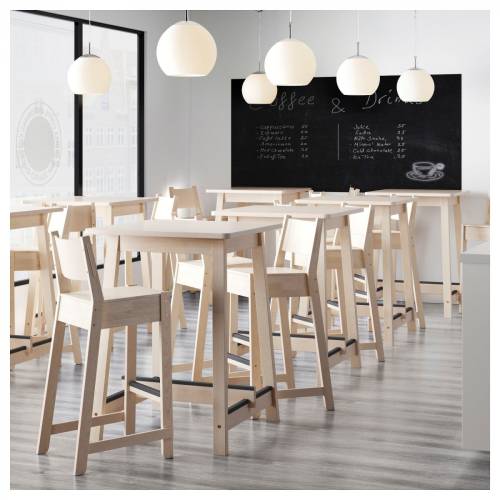 Ikea Norraker Bar Taburesi beyaz huş 74 cm - 2