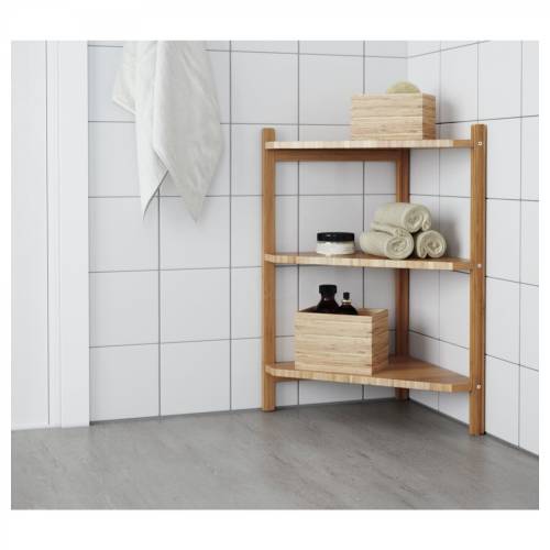 Ikea Ragrund Banyo Raf Ünitesi bambu, dolap 34x34x60 cm - 0