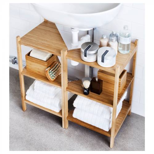 Ikea Ragrund Banyo Raf Ünitesi bambu, dolap 34x34x60 cm - 2