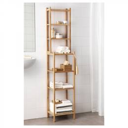 Ikea Ragrund Banyo Rafı bambu, 33x28x163 cm dolap