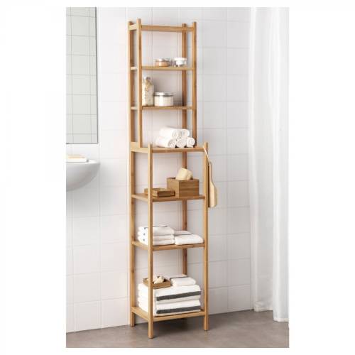 Ikea Ragrund Banyo Rafı bambu, 33x28x163 cm dolap - 0