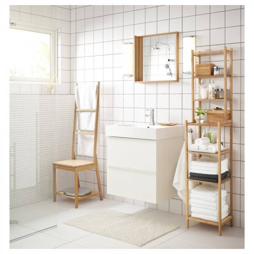 Ikea Ragrund Banyo Rafı bambu, 33x28x163 cm dolap - 2