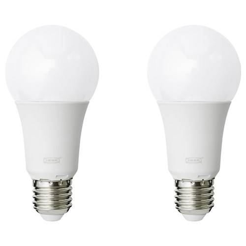 Ikea Ryet Led Ampul E27 2 adet, 1000 lm, 11,5W, küre, opal beyaz - 0