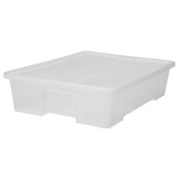 Ikea Samla Kapaklı Kutu 78x56x18 cm, şeffaf