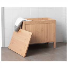 Ikea Silveran Sandıklı Tabure masif çam, 54x35x47 cm