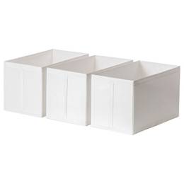 Ikea Skubb Kutu Seti 3 adet, 31x55x33 cm, beyaz