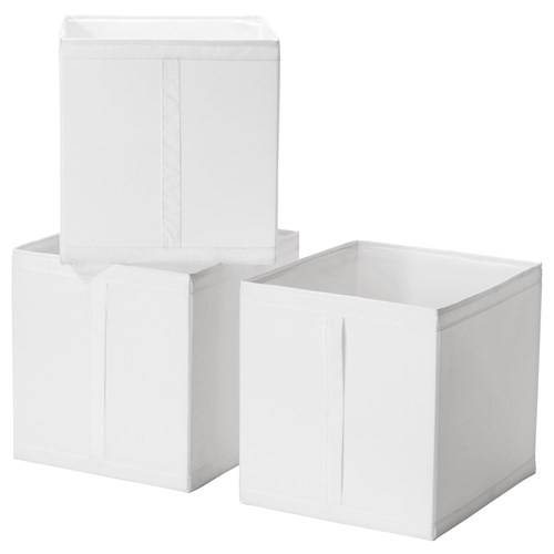 Ikea Skubb Kutu Seti 3 adet, beyaz, 31x34x33 cm - 0