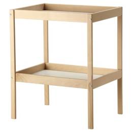 Ikea Sniglar Alt Değiştirme Masası kayın görünümlü, 72x53 cm