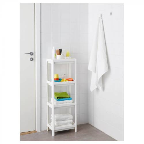 Ikea Vesken Raf Ünitesi beyaz, 23x36x100 cm banyo rafı dolap - 0