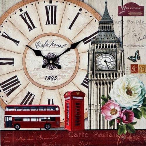 Londra Tablo Saat 40x40x4,5 Cm - 0